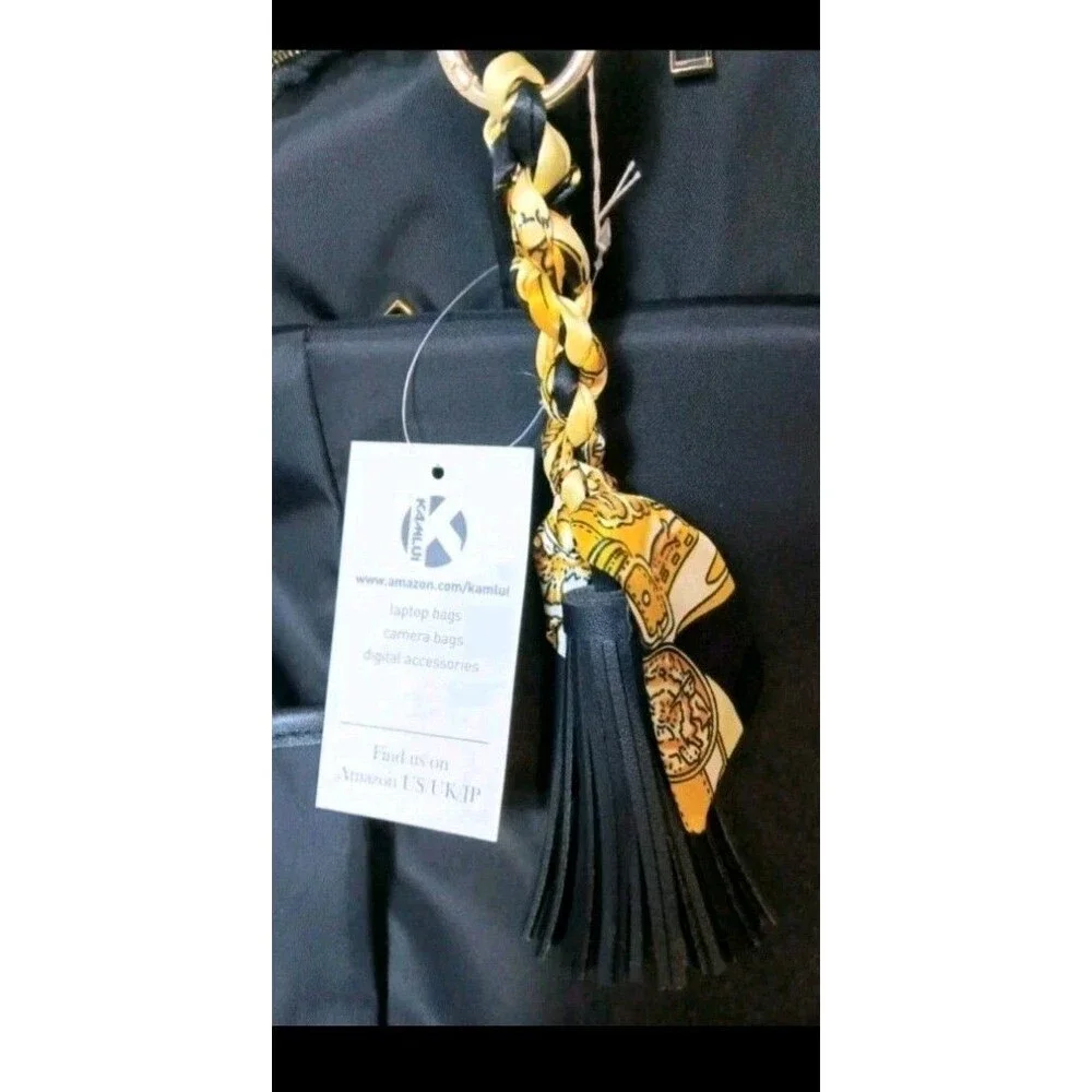 Kamlui Laptop Backpack Fit 13-16in Laptop-black Gold .Gold Black Tassel New